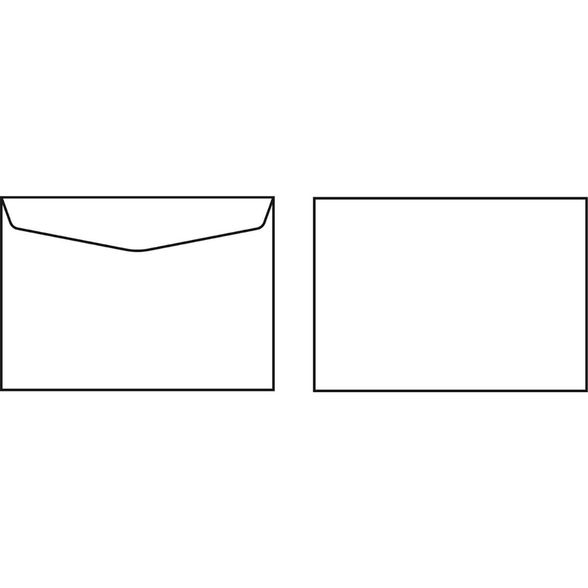 Vit kuvert Sober C5 FH 90g, visar framsida och baksida