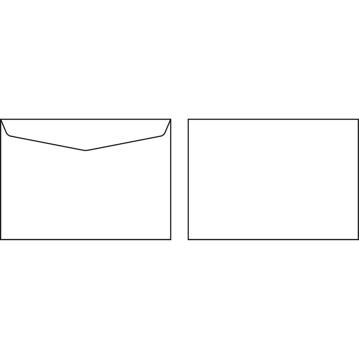 Vit kuvert Sober C4 FH 100g, enkel stängd, av papper