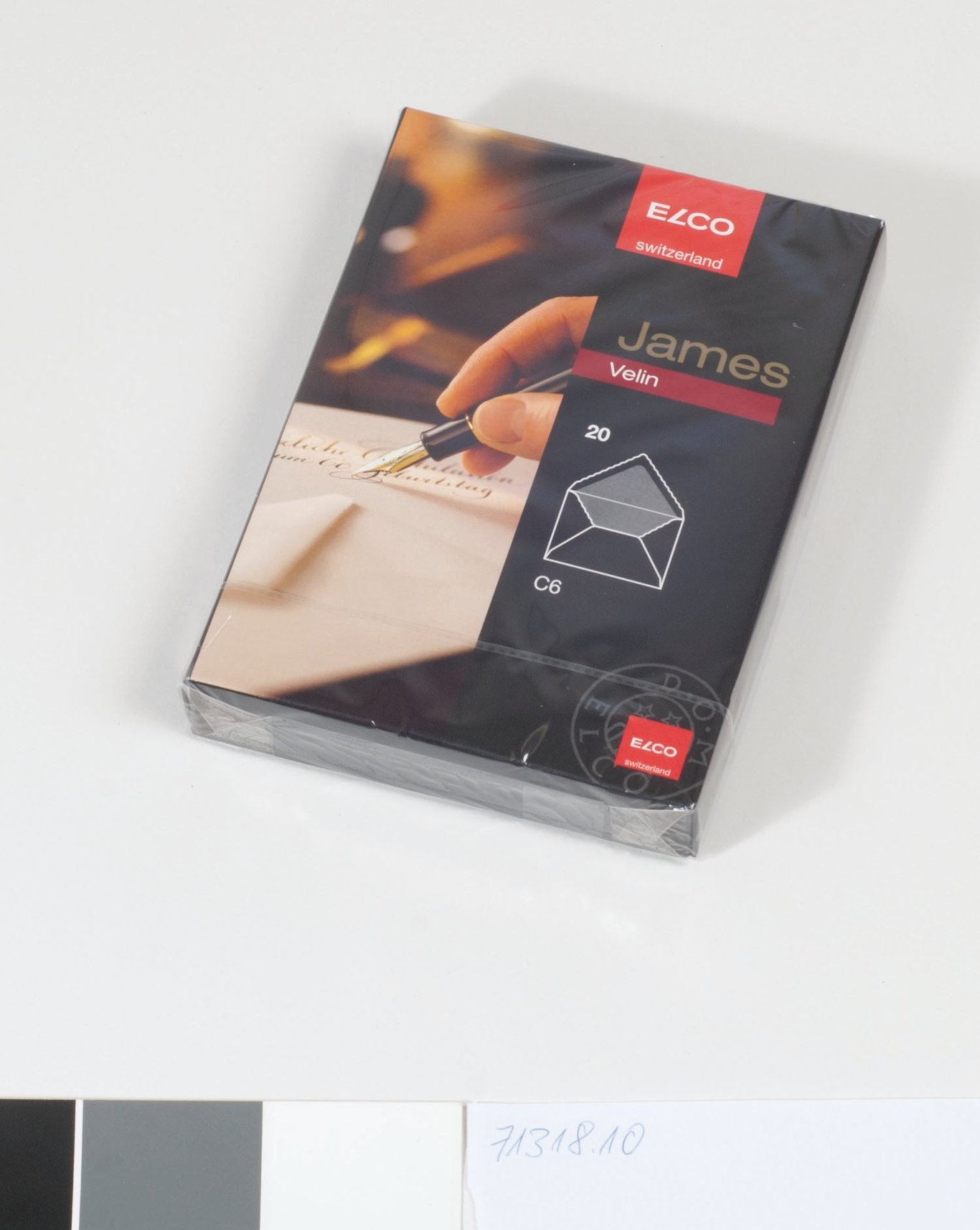 Vit kuvert Elco C6 James Velin 100g, för brevlådan, förpackning