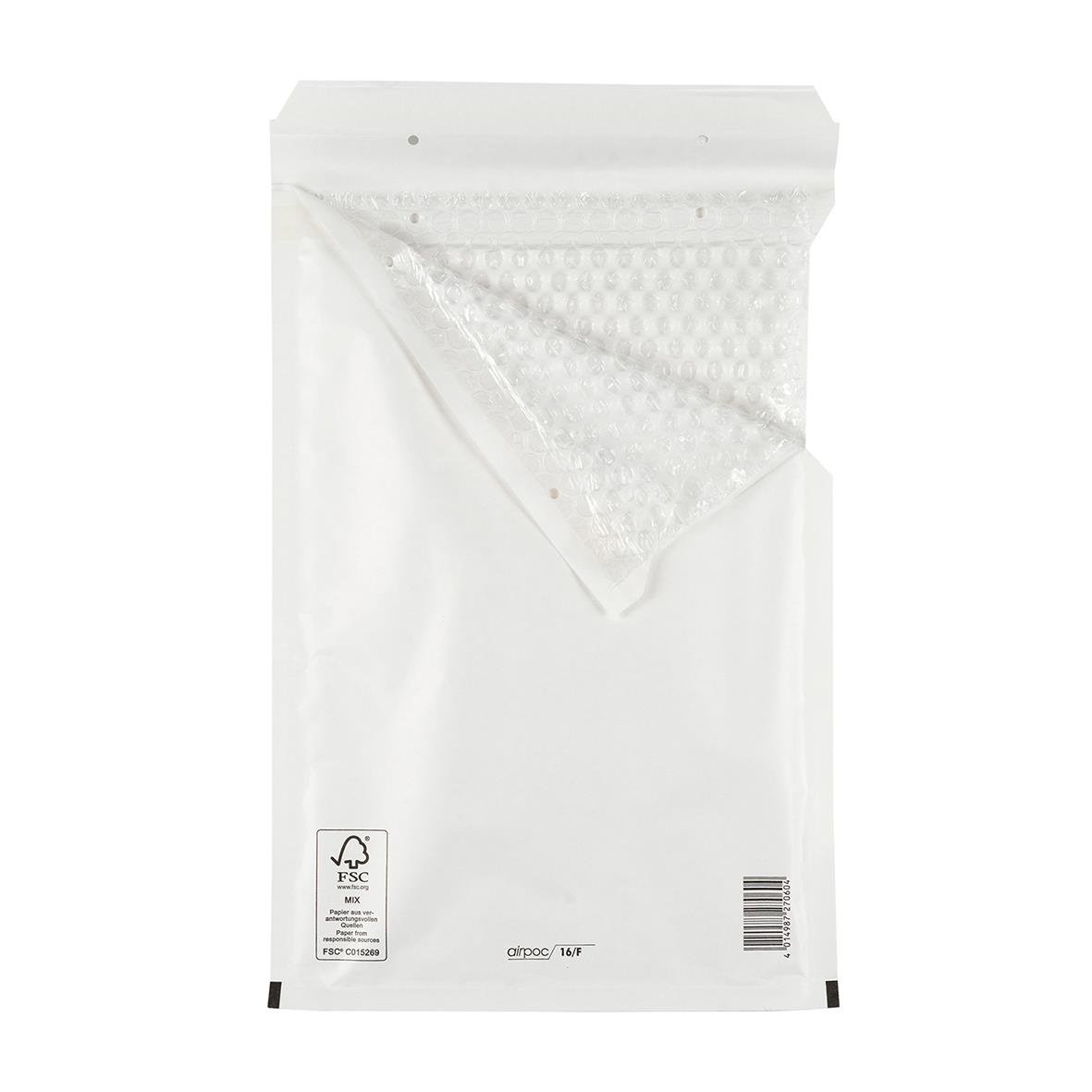 Vit bubbelpåse Nr 13 med stripseal, 145x215mm, förpackning