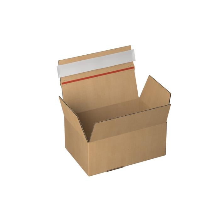 E-handelslåda av kartong med tejpförslutning, mått 180x120x80mm