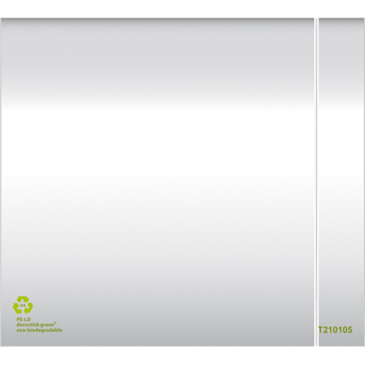 Packsedelskuvert C7 utan tryck, öppen kortsida, vitt med grönt återvinningsmärke