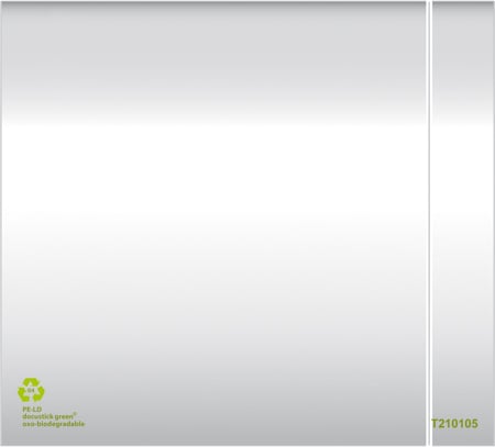 Packsedelskuvert C7 utan tryck, öppen kortsida, vitt med grönt återvinningsmärke