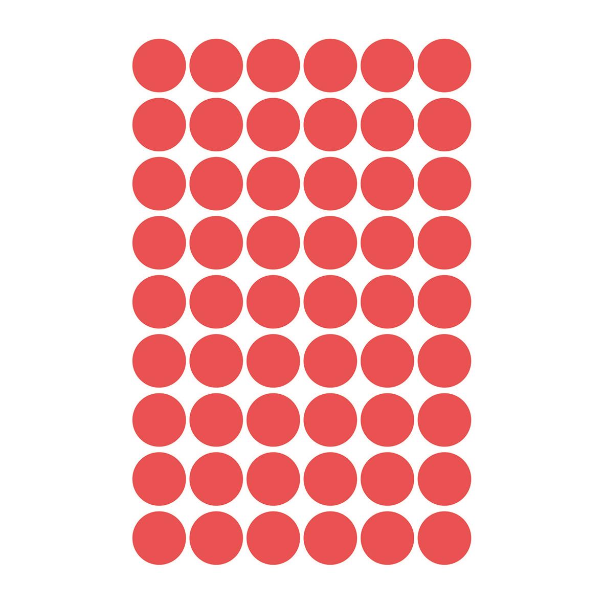 Röd etikett Avery färgsignal med diameter 12mm, 48 stycken i grupp