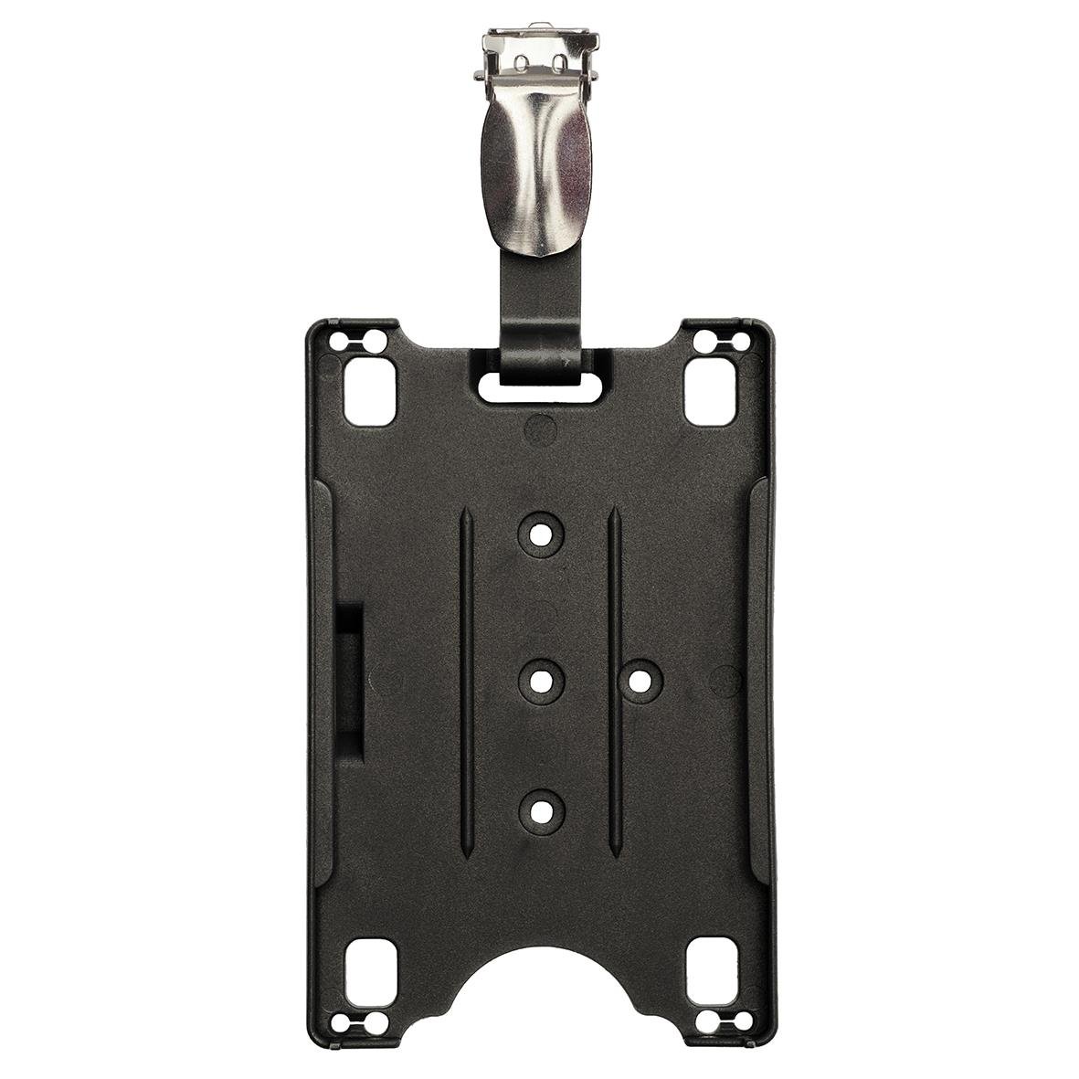 Svart korthållare Cardkeep Excellent för kort 88x57mm med clip för fäste