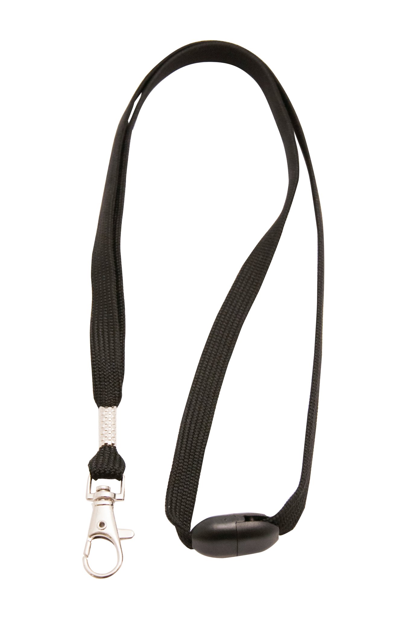 Textilhalsband Cardkeep Lanyards metallkrok svart 90 cm