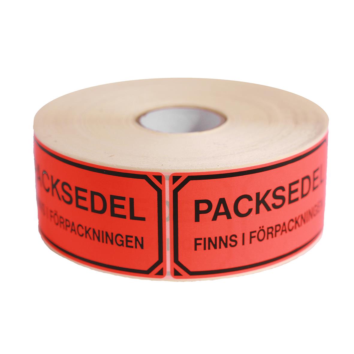 Varningsetikett för packsedel finns i förpackningen