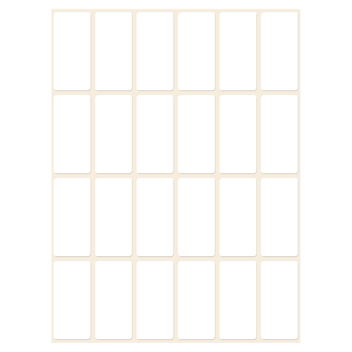 Vit märkningsetikett Avery Zweckform permanent 38x18mm, 24 etiketter per ark