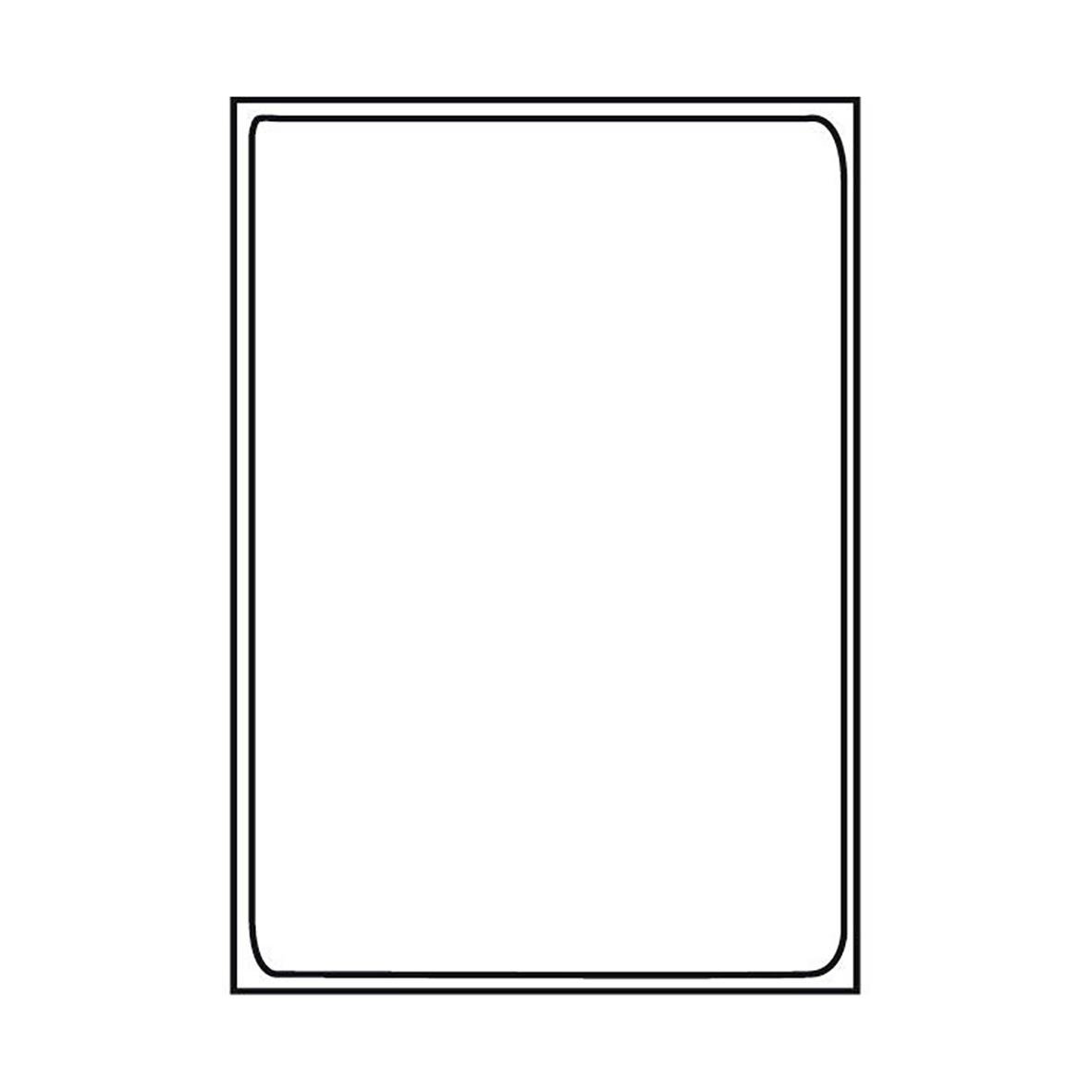 Etikett Laser 289x199mm A4 med svart ram och rundade hörn