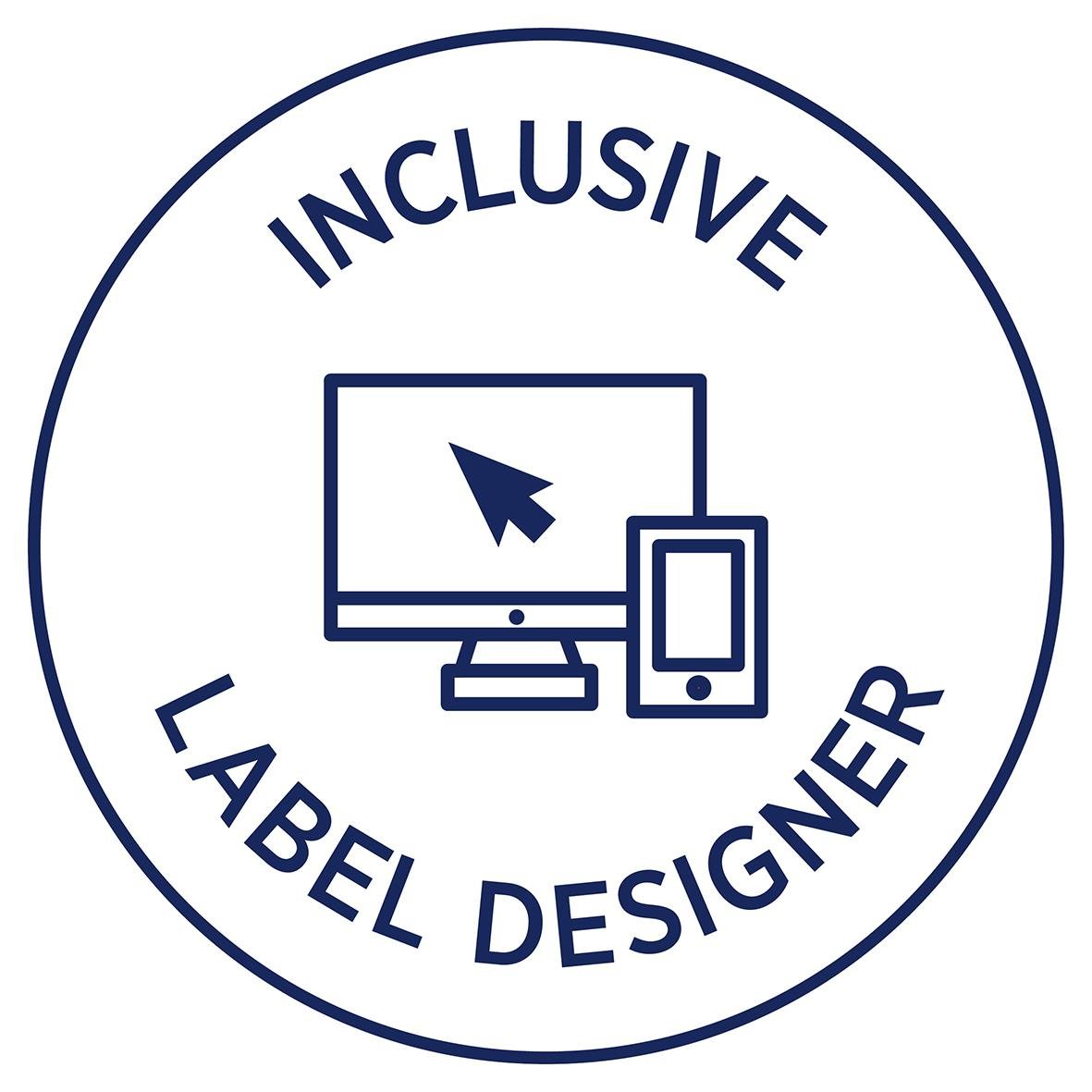 Laseretikett Avery L7780 Crystal Clear Ø40mm med inkluderad etikett och designfunktion