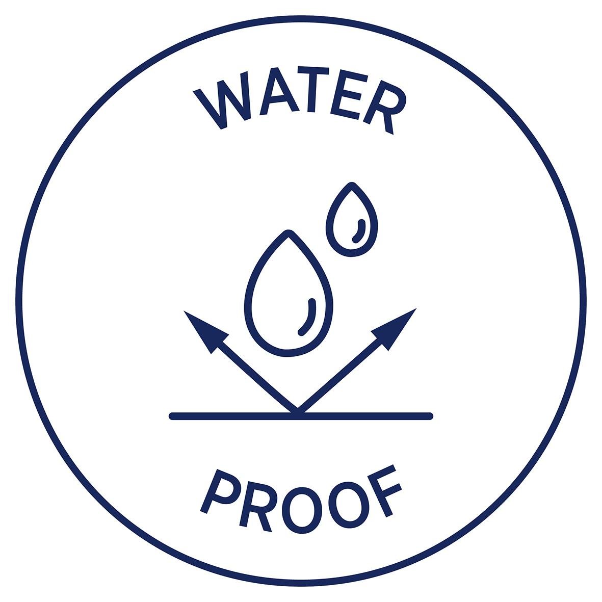 Vattenavvisande laseretikett Avery L7912-10 vit 63,5x33,9mm med vattenproof symbol