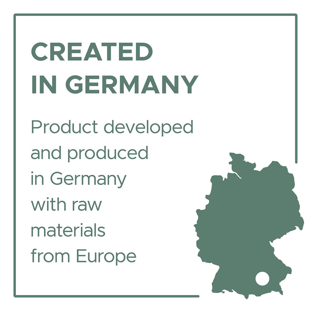 Universaletikett Avery Promo Pack 105x48mm med text om tillverkning i Tyskland och en karta över Europa