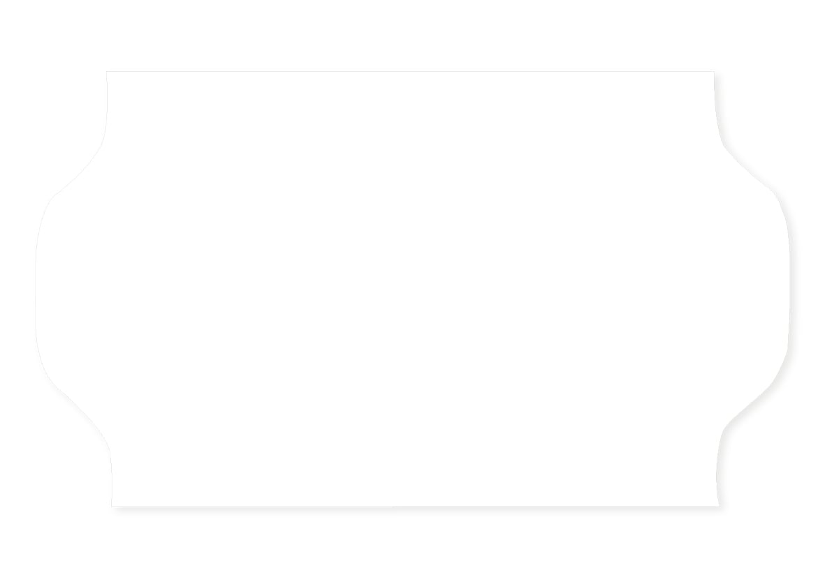 Vit etikett Prismärkning G1, 32 x 19 mm, för märkning