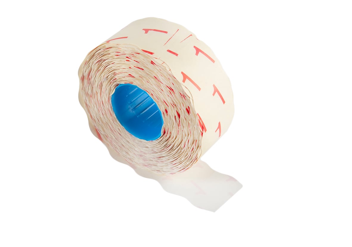 Vit etikett Prismärkning G1 26x12 mm rull