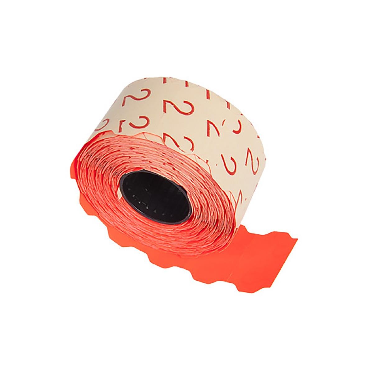 Röd etikett Prismärkning G2 32x19 mm, rullad för märkning