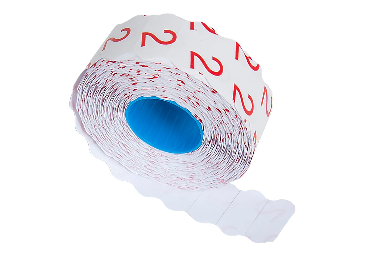 Vit etikett Prismärkning G2 22 x 12 mm rulle