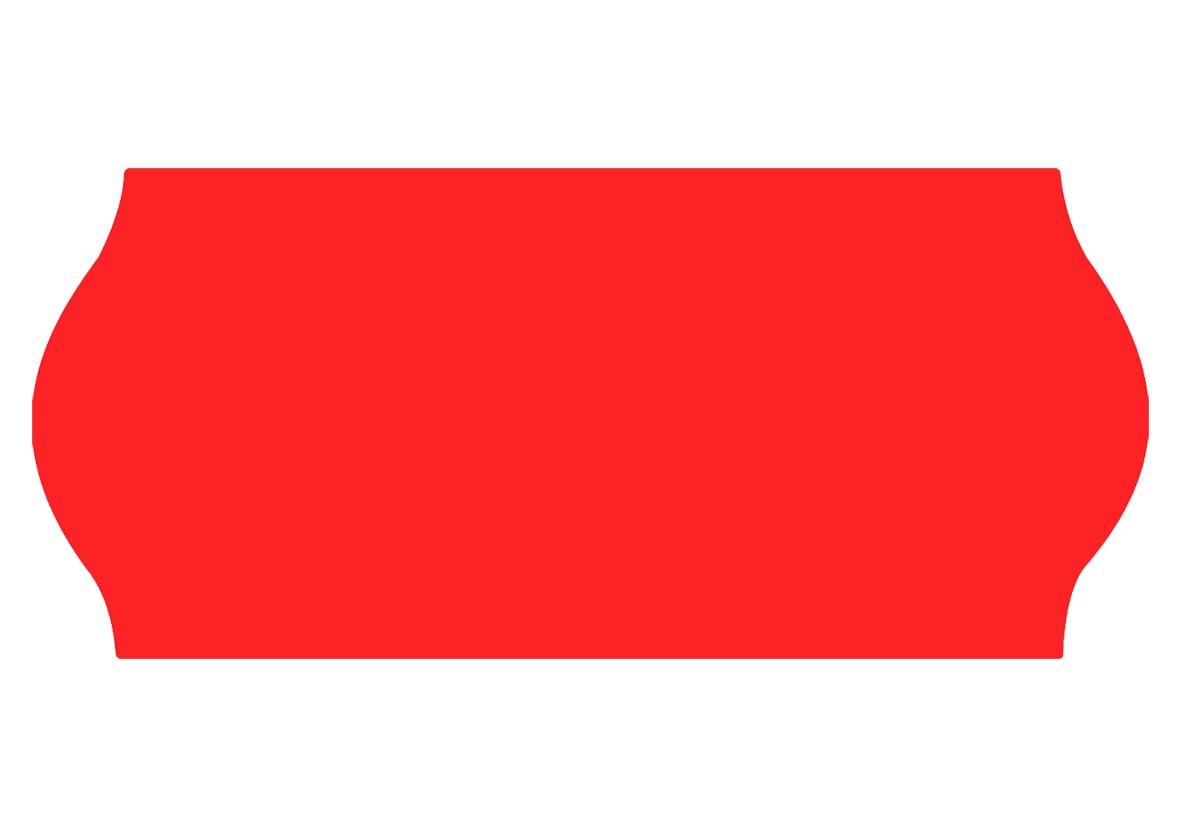 Röd etikett Prismärkning G2 26x12 mm