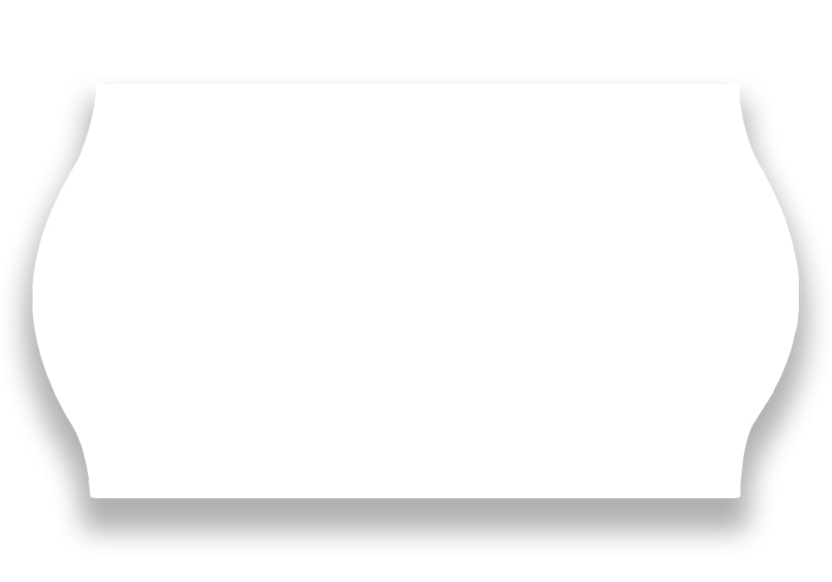 Vit etikett Prismärkning G2, 26 x 16 mm, avlång form