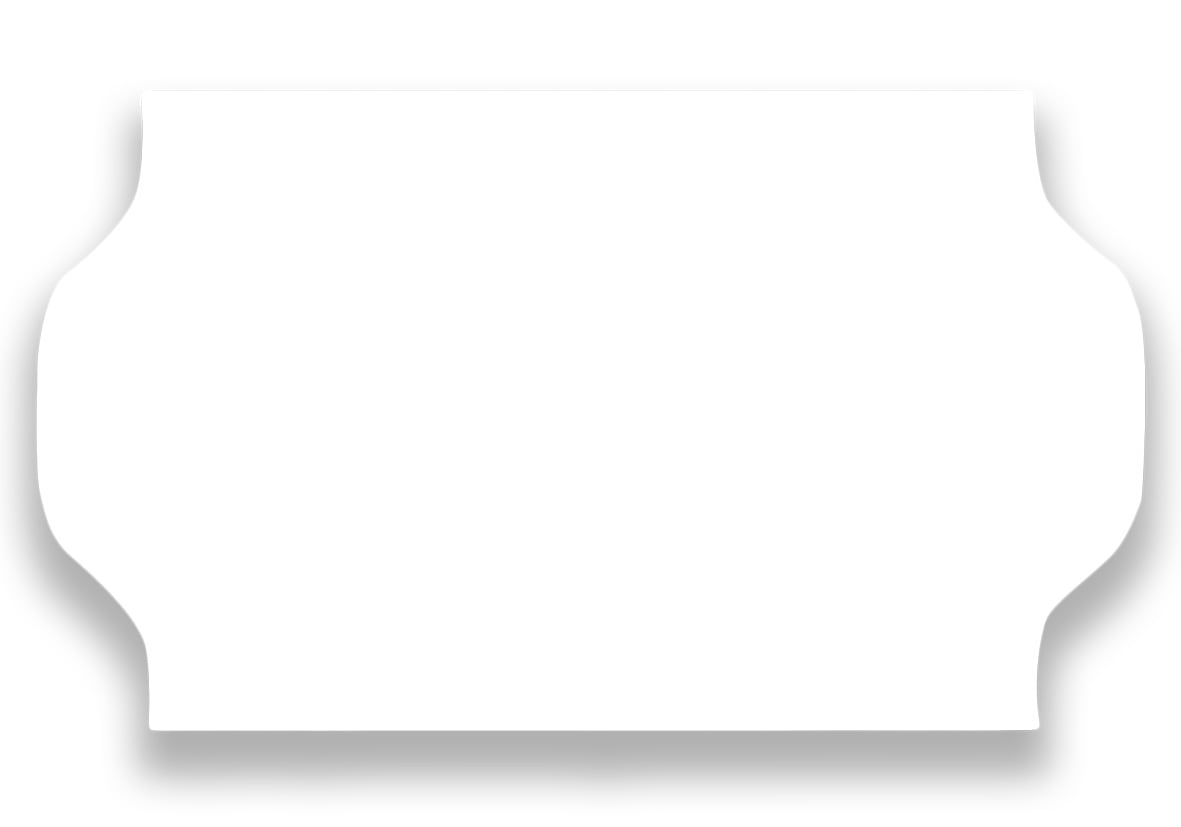 Vit etikett Prismärkning G2, 32 x 19 mm, formad som en ram