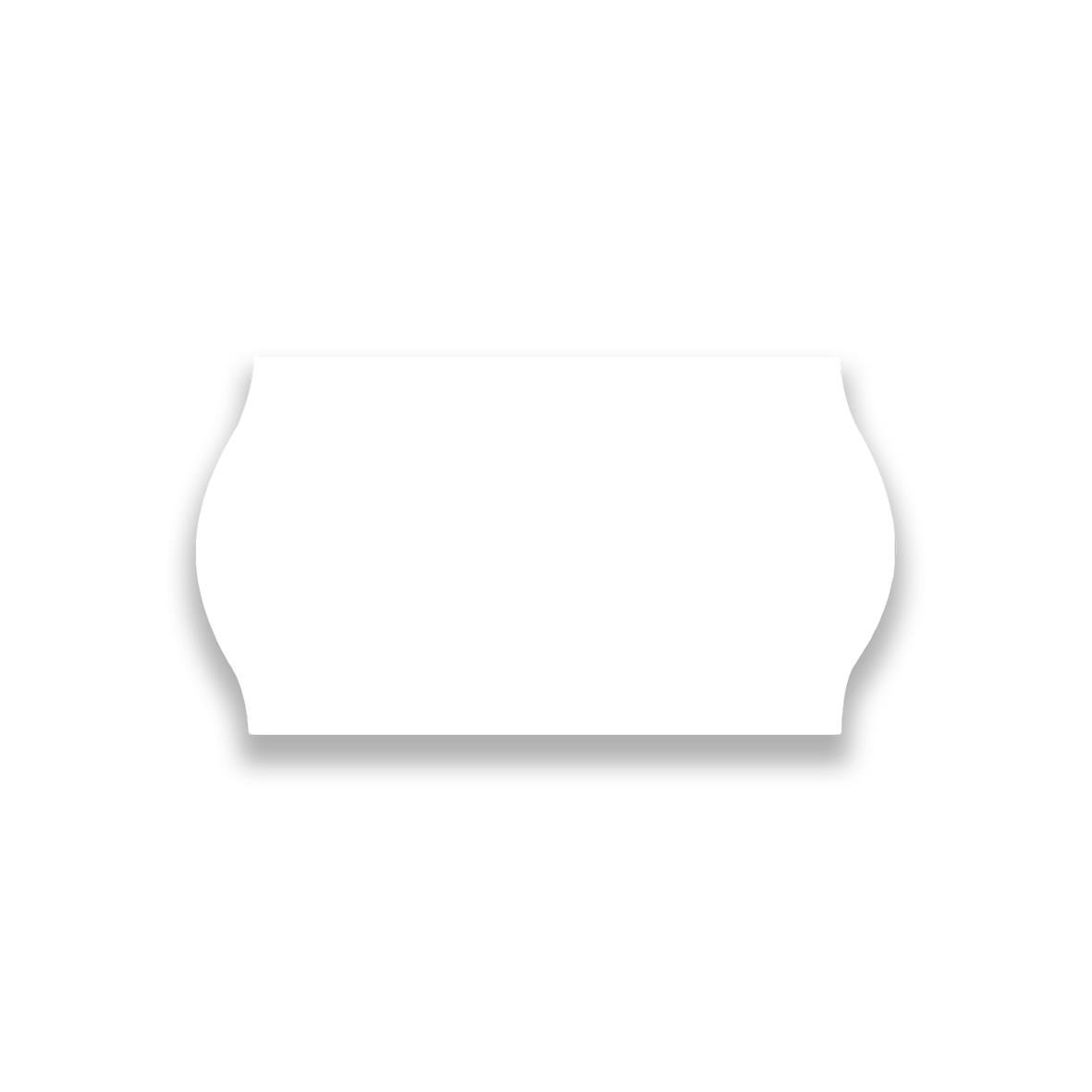 Vit etikett med prismärkning G4, mått 26x16 cm