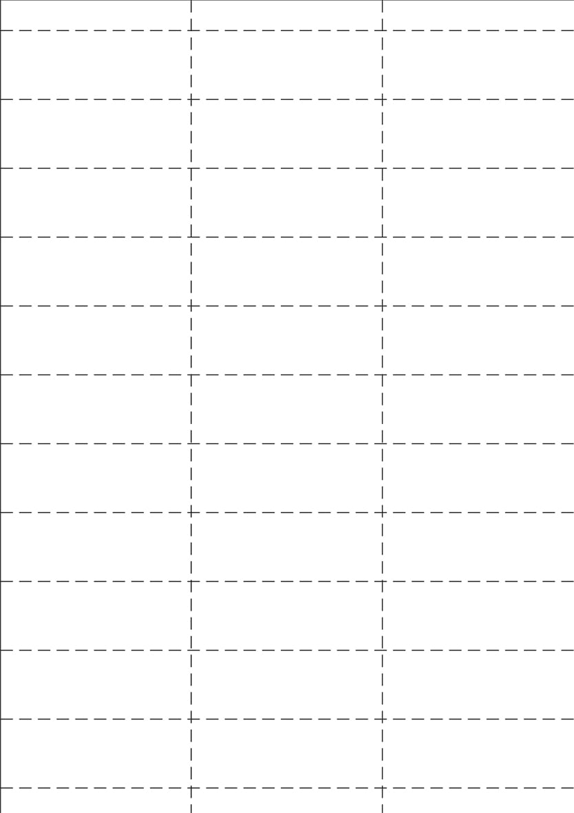 Hyllkantsetikett A4-ark med 70x25,4mm etiketter för märkning