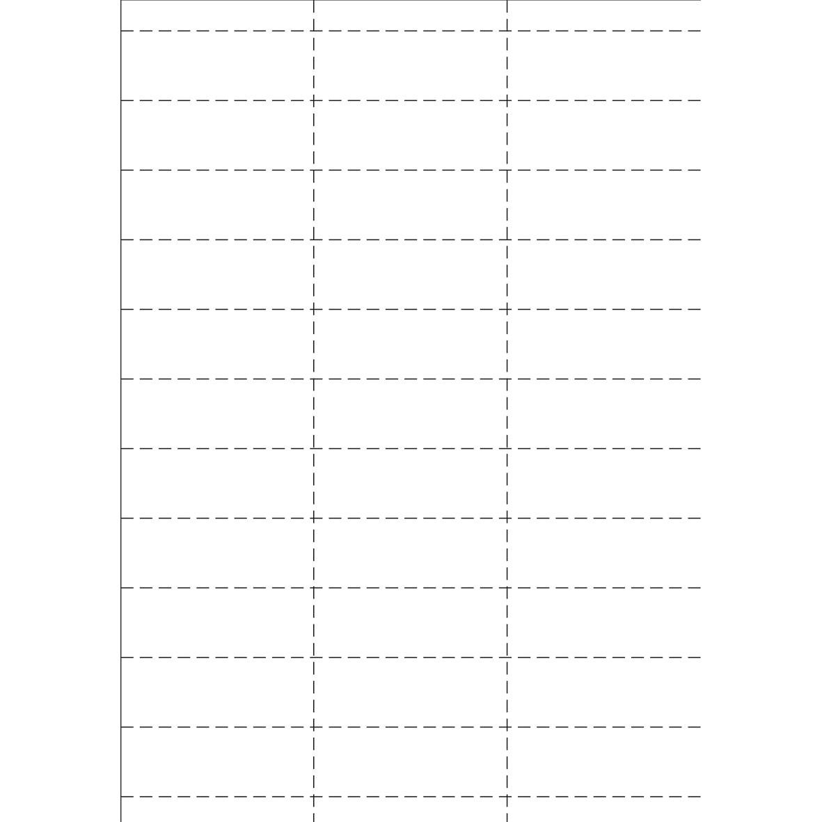 Hyllkantsetikett A4-ark med 70x25,4mm etiketter för märkning