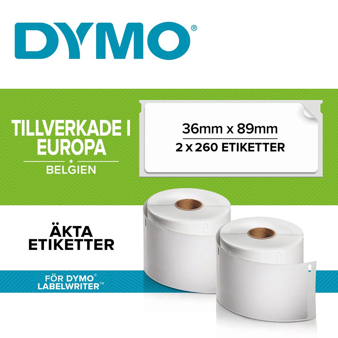 Etikett Dymo Labelwriter adress Transparent 89x36mm 15120005_2