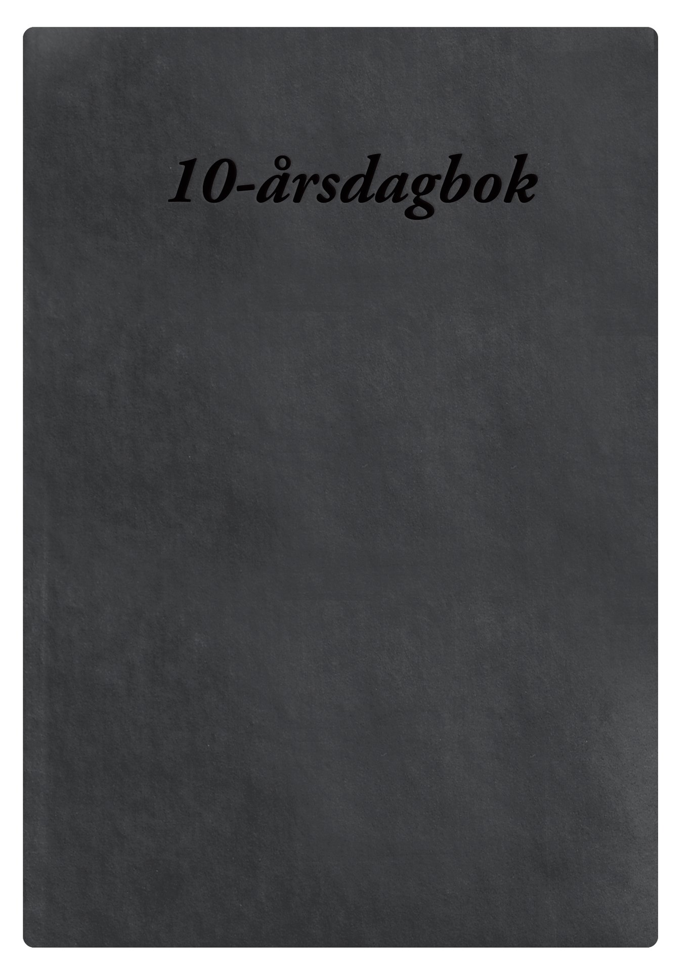 Almanacka Burde 1130 10-årsdagbok Konstläder Svart 16010217_1