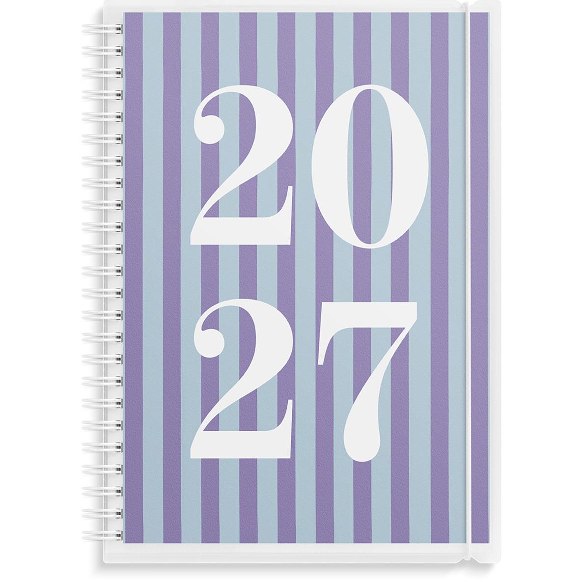 Öppnad almanacka för augusti 2026 med veckoplanering och datum för vecka 33, A5 storlek, 4-i-1 PP-omslag