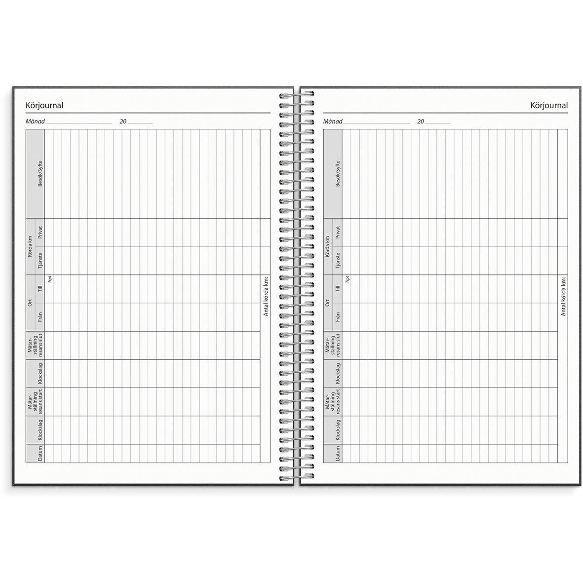 Översikt av en tom almanacka för 2026 med veckoplanering och plats för anteckningar