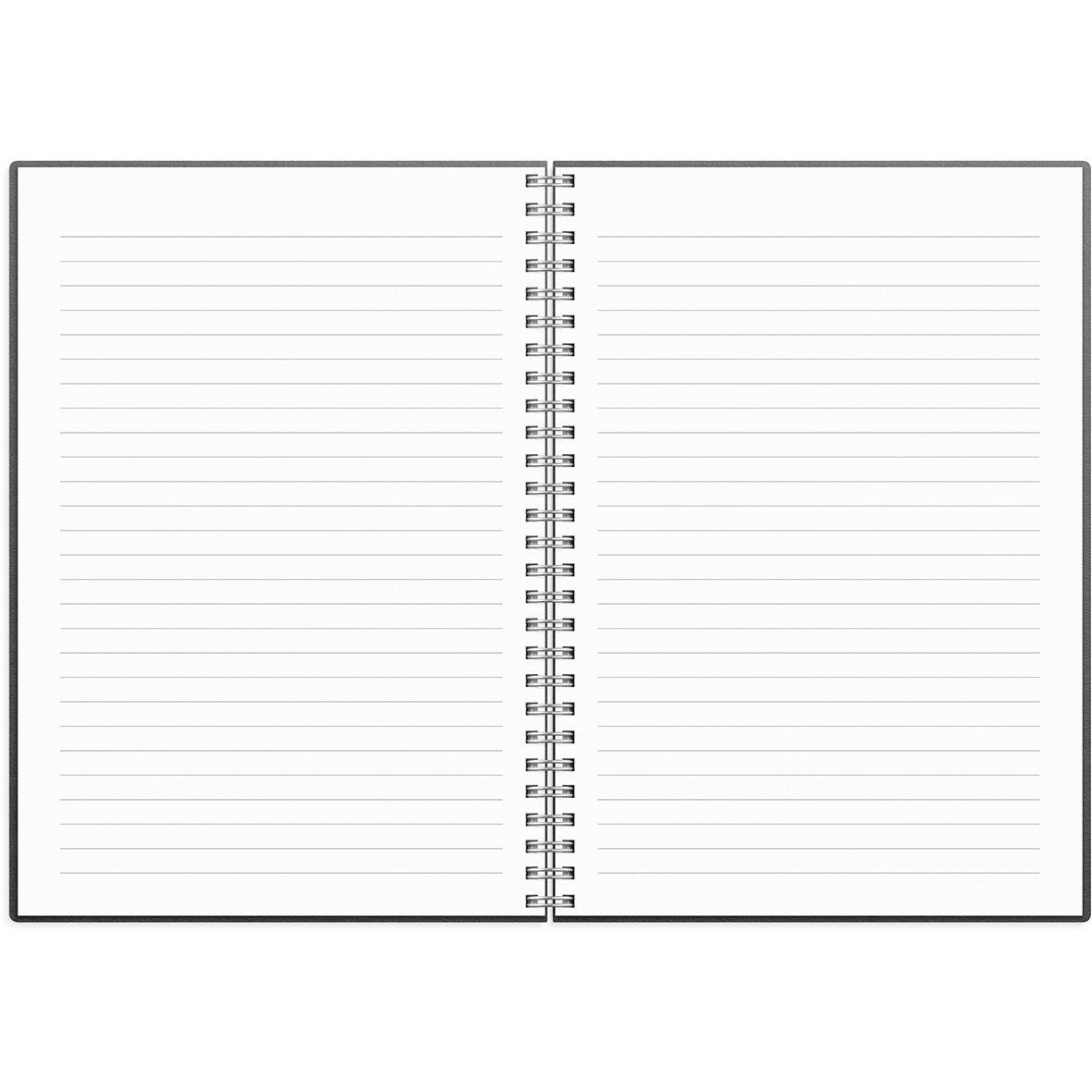 Svart almanacka Burde 5160 Senator ECO Line 2026 i A5 format med linjerade sidor