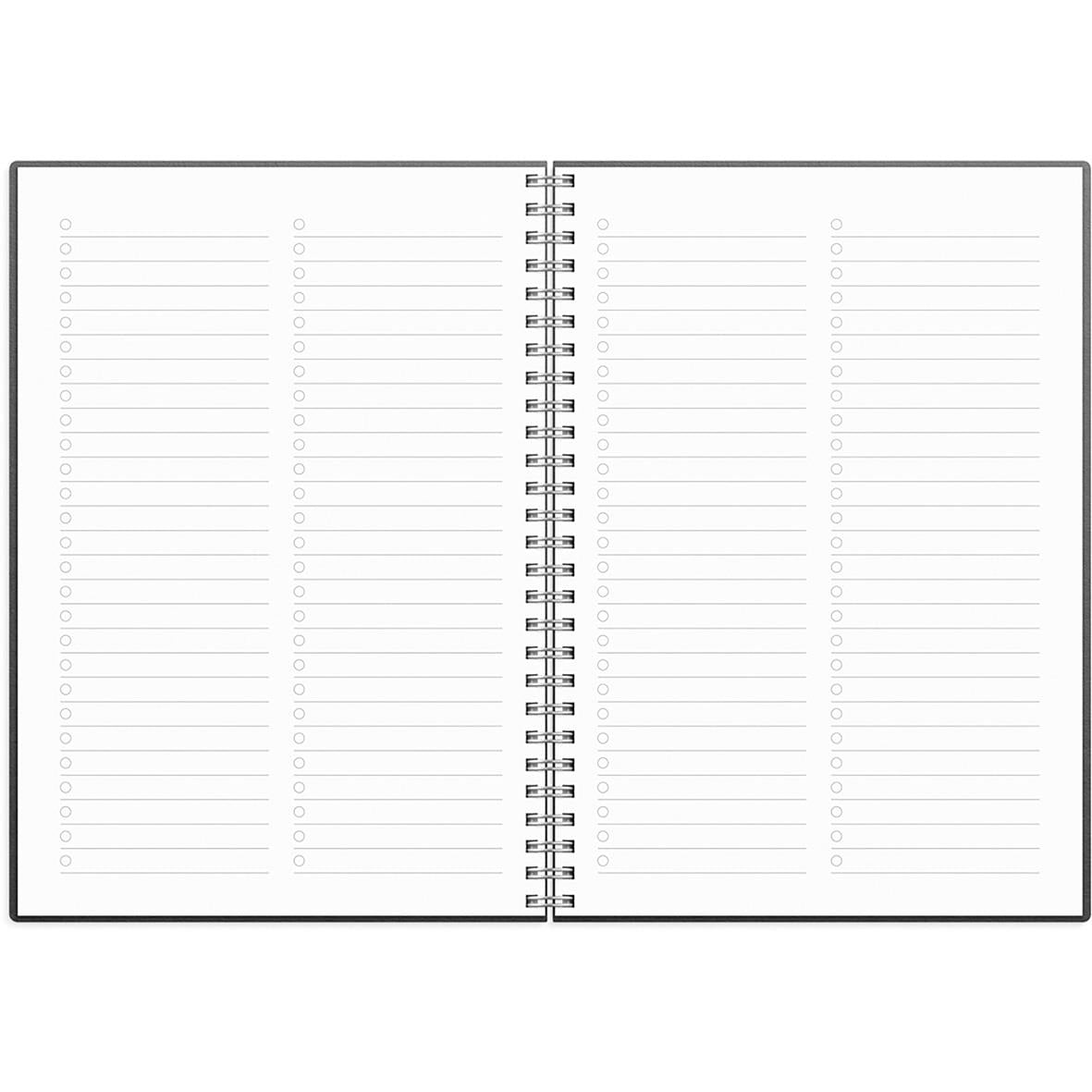 Svart almanacka Burde 5160 Senator ECO Line 2026 i A5 format med linjerade sidor