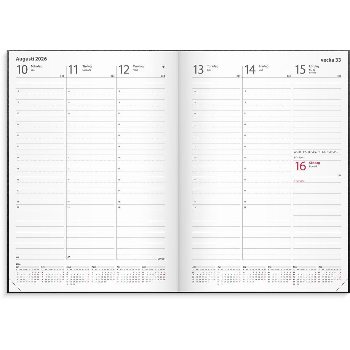 Almanacka Burde 1178 Weekly Konstläder Inbunden 2026 A5 16010369_2