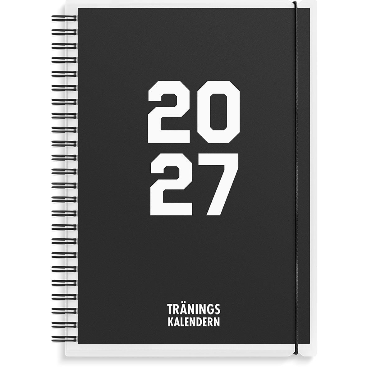 Träningskalender för 2026 i A5-format med veckovisa sidor och plats för anteckningar och planering