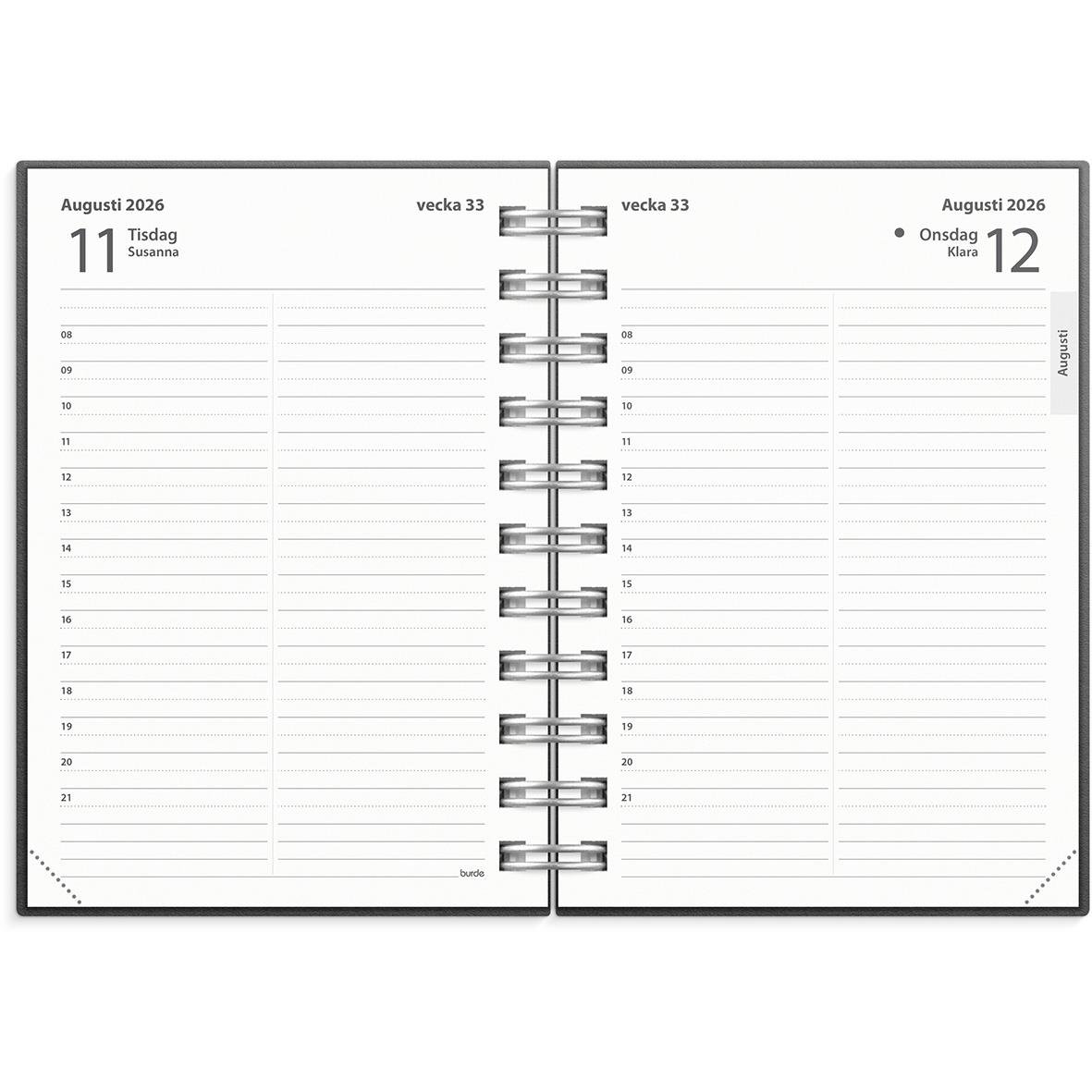 Almanacka Burde 5130 Liten Dagbok ECO Line 2026 Svart 16011105_2