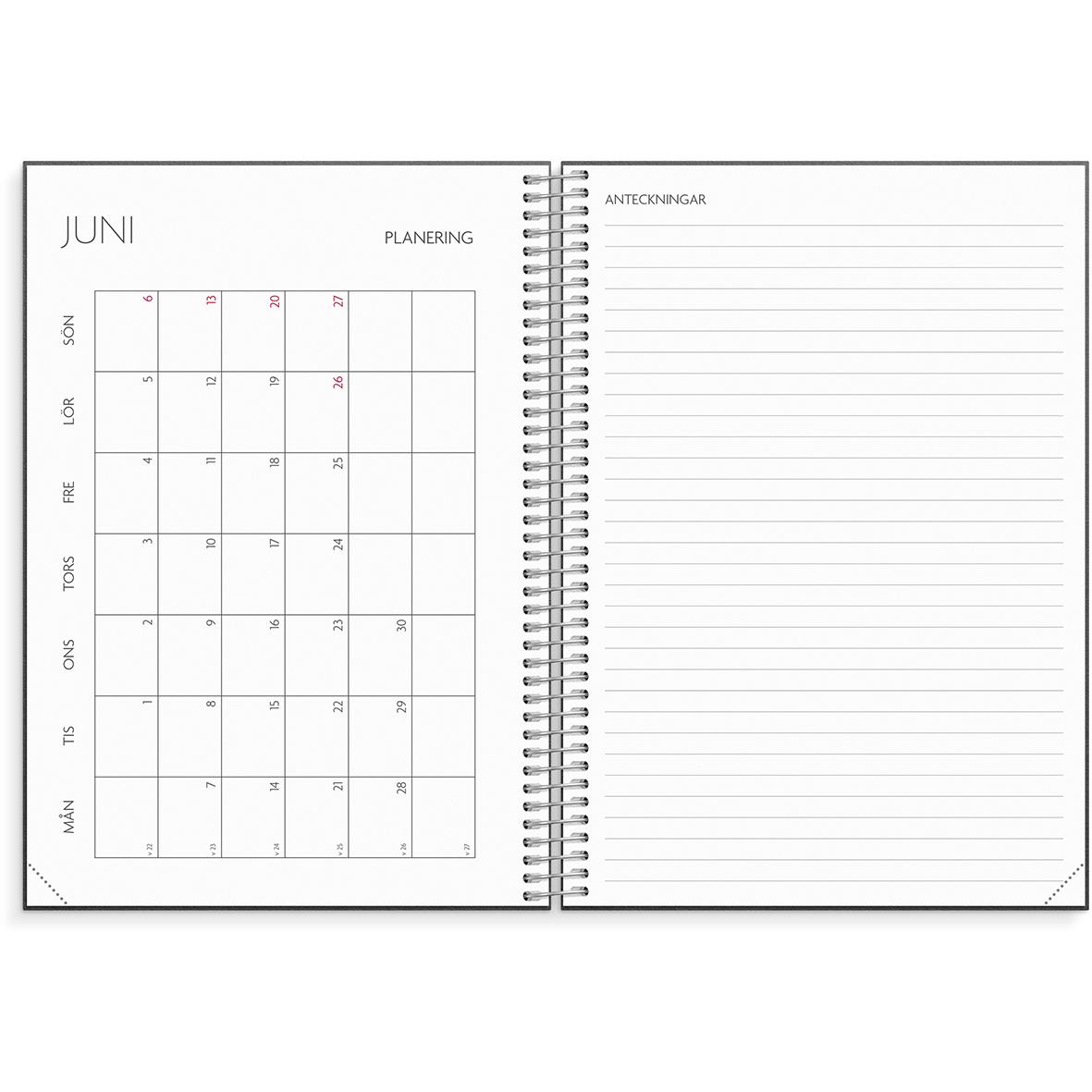 Lärarkalender för juli 2025 med veckodagar och datum, visar en veckoplanering i A5-format