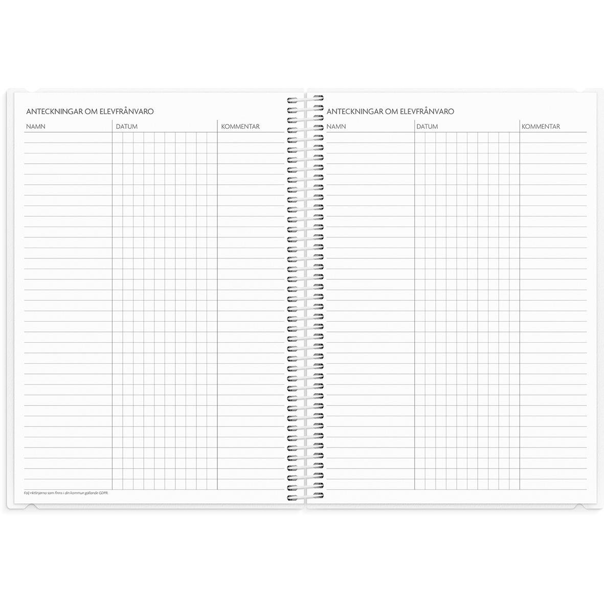 Öppet noteringsblock för förskolan med linjerad sida och spiralbindning