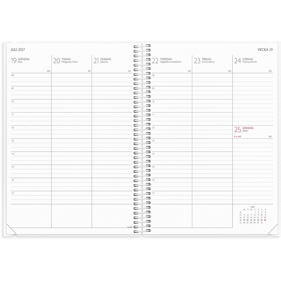 Lärarkalender för 2025-26 med månadsplanering för juni och anteckningssidor för klasslärare