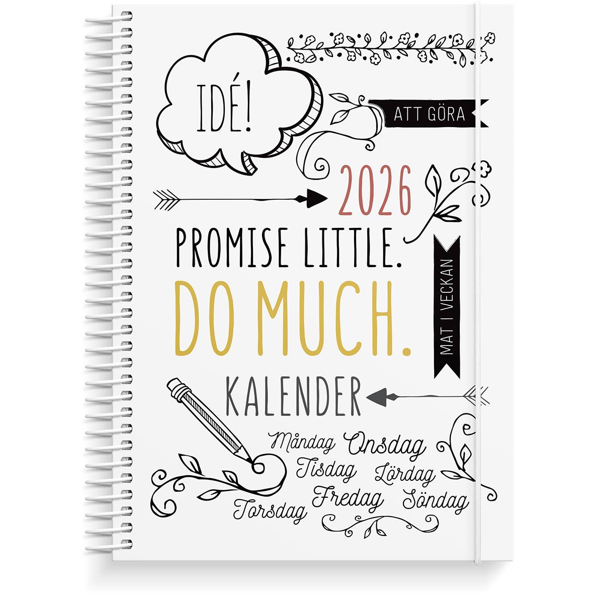 Veckoplanering och doodle för 2026 i Almanacka Burde 1222