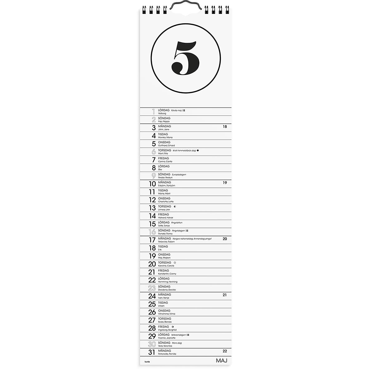 Väggkalender för augusti 2026 med enkel design och datumlistning
