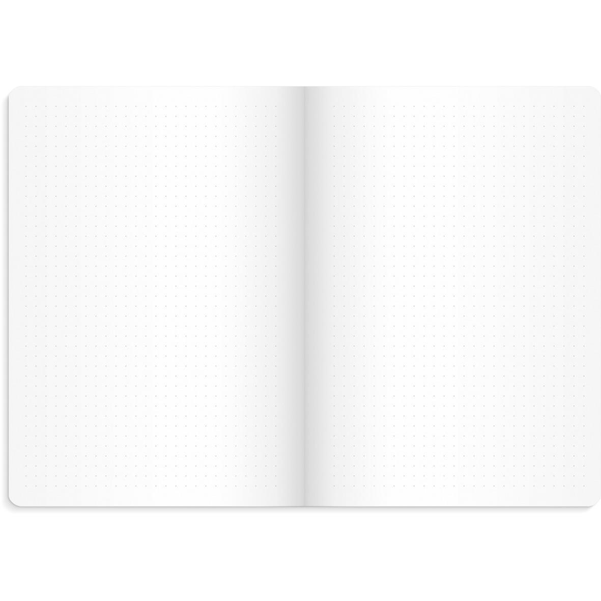 Öppet tomt anteckningsblock med tomma sidor