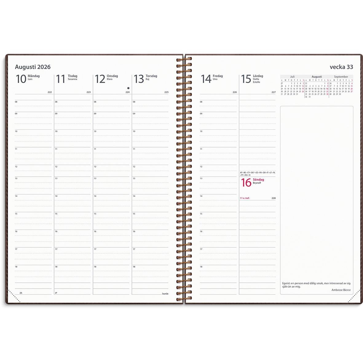 Almanacka Burde 5587 Business Twist 2026 Brun 16011206_2
