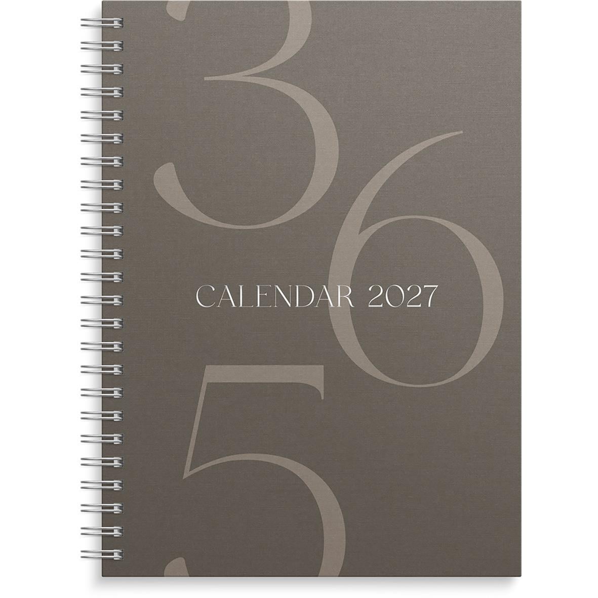 Blå Almanacka Burde 5456 Business Story 2026 med spiralbind och guldtext
