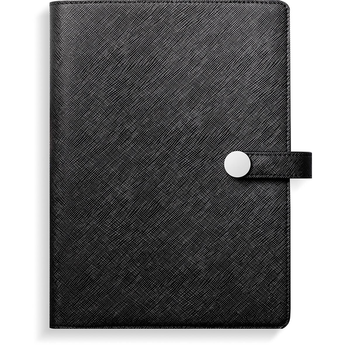 Svart konstläderalmanacka Burde 1182 Diplomat Tora 2026 i A5-format