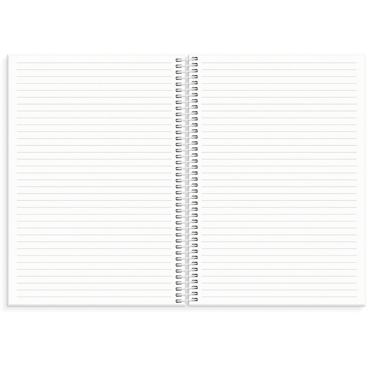 Öppet spiralbundet almanacka med linjerade sidor för 2026, B5-storlek