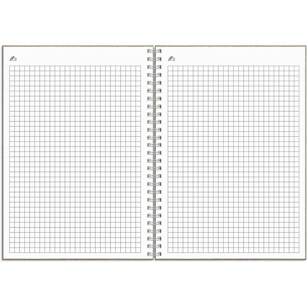 Rosa A5 almanacka med rutade sidor för 2025, Burde 5648 Business Textile