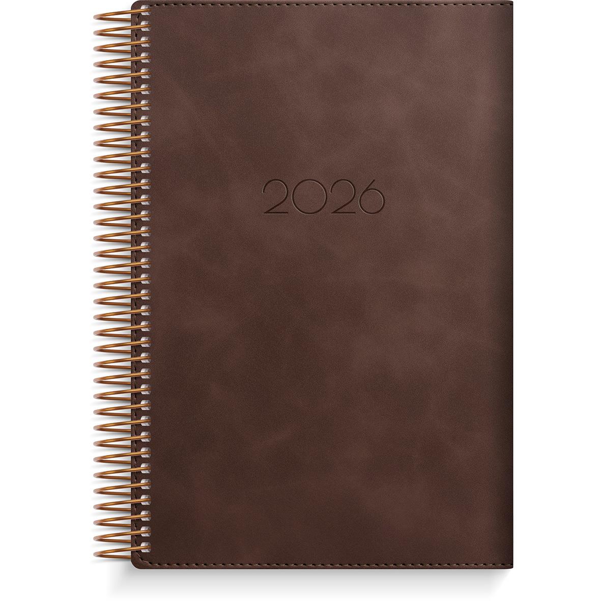 Almanacka Burde 5578 Dagbok Twist 2026 Brun 135x205mm