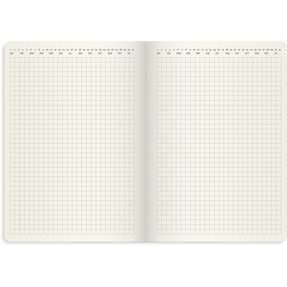 Brun Almanacka Burde 5965 Agency Forma DeLuxe 2026 med rutade sidor