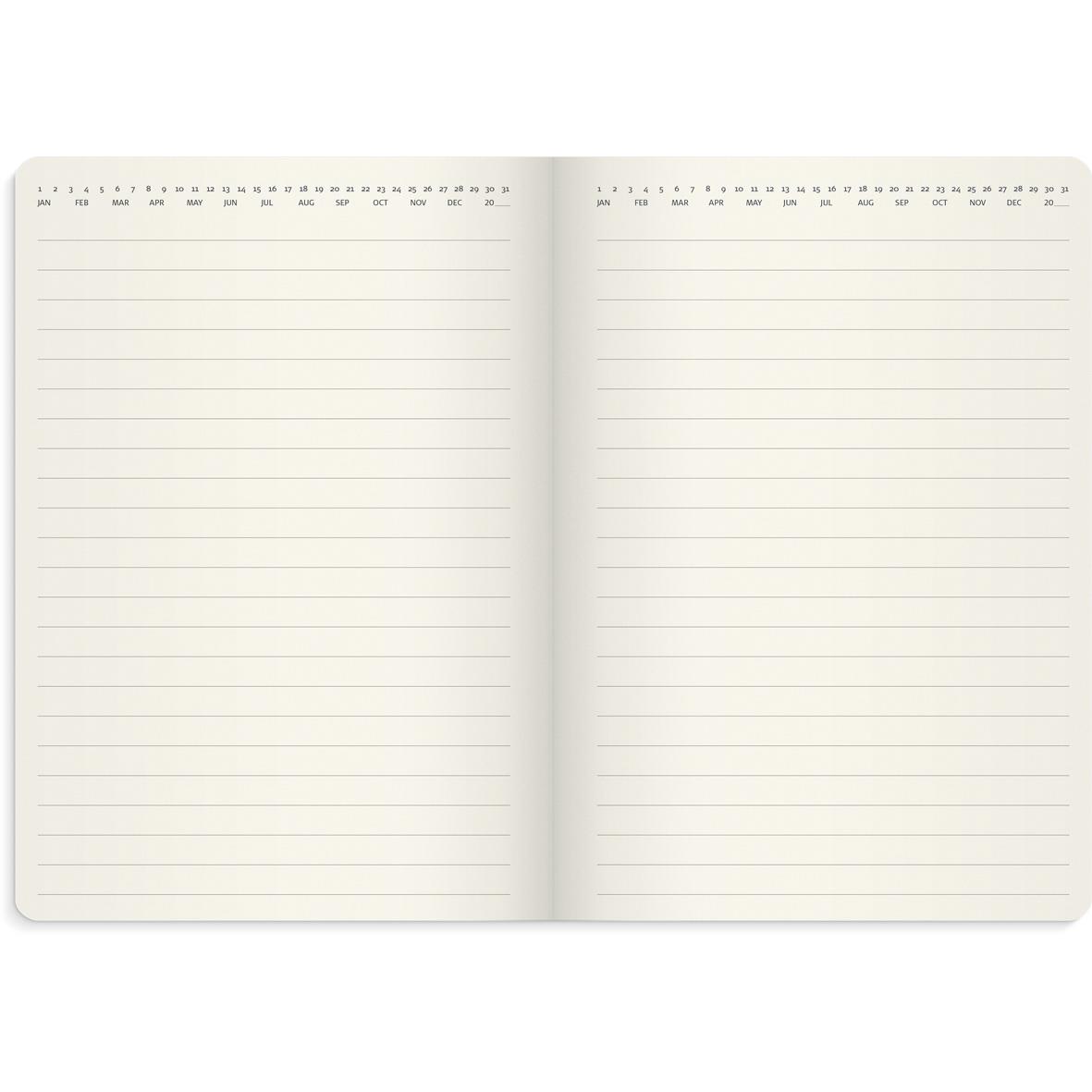 Brun Almanacka Burde 5965 Agency Forma DeLuxe 2026 med rutade sidor