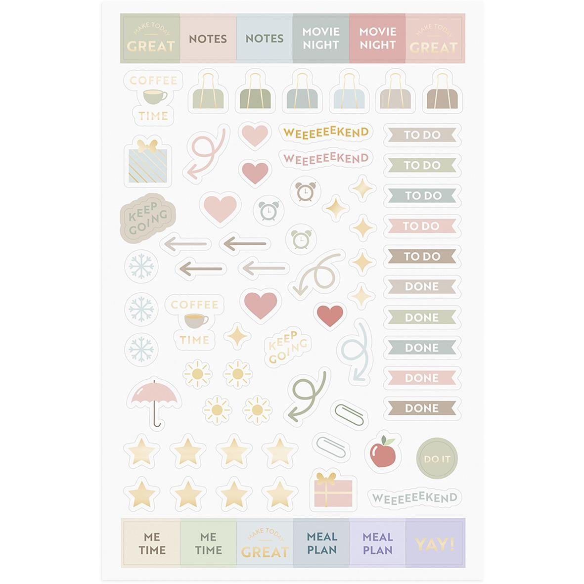 Almanacka Burde 1229 Life Organizer 2027 A5 med planeringsstickers för att organisera vardag och helg